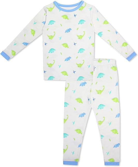 Toddler Pajamas – 95% Bamboo Viscose, 5% Spandex – Soft, Breathable Long-Sleeve Pajama Set for Kids, Sleepwear, Imported