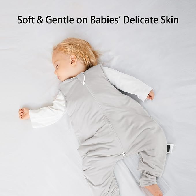 BubblePanda Rayon Made From Bamboo Toddler Sleep Sack with Feet 12-24 Months 2.5 Tog Winter Ultra Soft Warm Baby Sleep Bag Walker 1t-2t Quilted Thick Wearable Blanket with Legs 2-Way Zipper