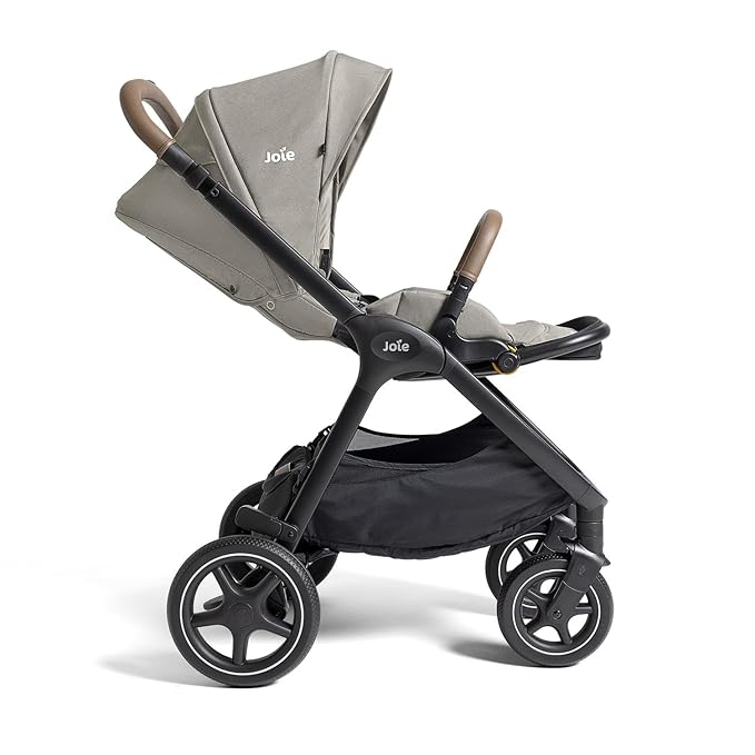 Joie Kava 3-in-1 Stroller and Mint Latch Car Seat Travel System with Reversible Seat, All-Wheel Suspension, and Flex in-Seat Comfort (Dove)