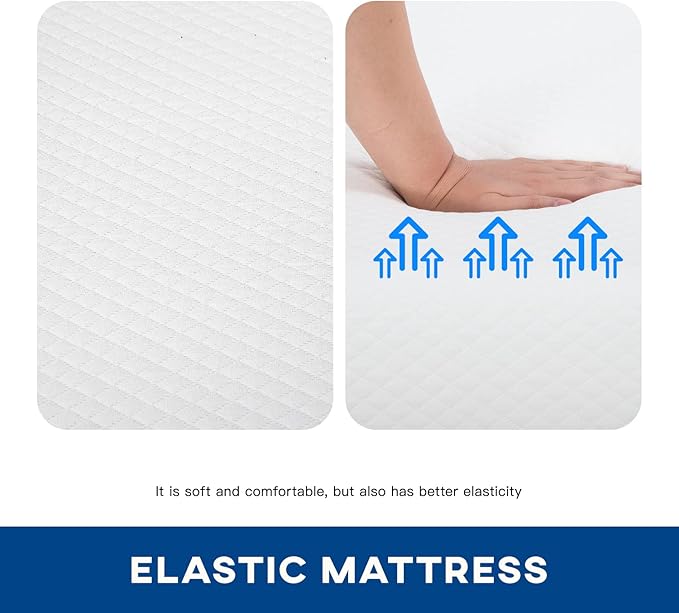 FDW | 6 Inch Full Mattress | Medium Firm | Gel Memory Foam Mattress | White | Bed in a Box, CertiPUR-US Certified | Pressure Relief, Cooling Ventilated Foam | Washable Removable Cover