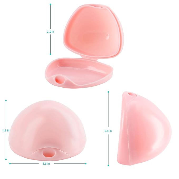 Accmor Pacifier Case, Pacifier Holder Case, Pacifier Container for Travel, BPA Free, Pink, 3 Pack