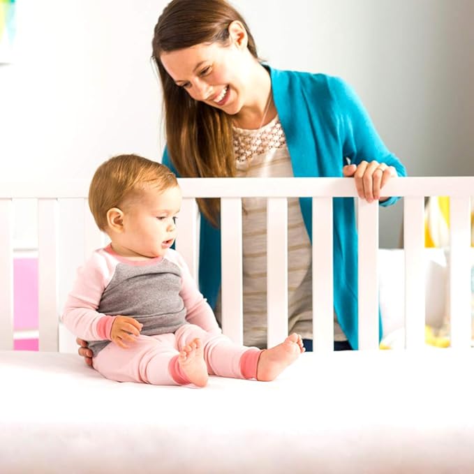 Lullaby Earth Baby Crib Mattress - Lightweight 2-Stage Infant & Toddler Bed - Waterproof, Non-Toxic, Standard Size 52" x 28"