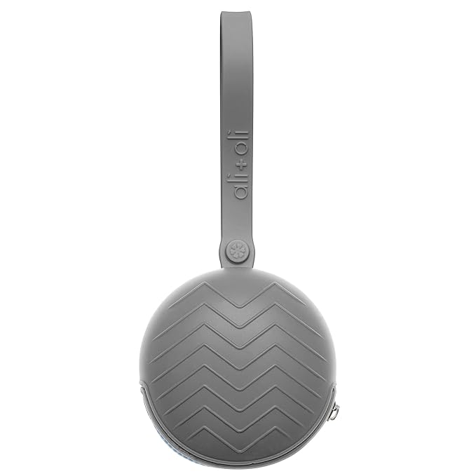 Ali+Oli BPA-Free Silicone Pacifier Holder Case (1-pk) Diaper Bag Accessory Newborn Travel Baby Pacifier Pouch (Grey)