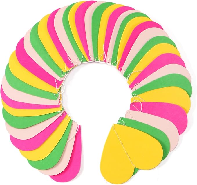 Hawaii Pool Party-Decorations Love-Heart Garland - 52Ft Tropical Jungle Birthday Bachelorette Hanging Decoration Streamers Banner, Summer Beach Baby Shower Supplies Backdrop Decor Panduola