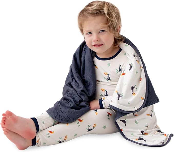 Toddler Pajamas – 95% Bamboo Viscose, 5% Spandex – Soft, Breathable Long-Sleeve Pajama Set for Kids, Sleepwear, Imported