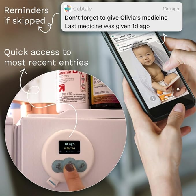 Smart Baby Care Tracker - Newborn Basics (Sleep, Diaper & Bottle): On-The-Spot One-Press Loggers, Reminders, Notifications, Routines, Multiple Caregivers, Pediatrician & Expert Support