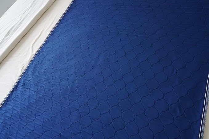 Pack of 2 Cotton Top-Layer Reusable Tuckable Underpads 34"X60" Incontinence Bed Pads Washable 21" Wings