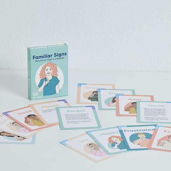 ASL Flash Cards - 200 American Sign Language Flash Cards for Beginners, Kids, Teens and Adults
