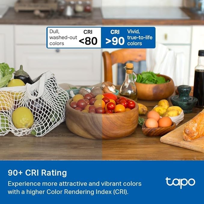 Tapo TP-Link Smart Light Bulbs, 1100 Lumens High Brightness (75W Equivalent), Matter-Certified, 16M Colors WiFi Light Bulb, Dimmable, Works w/Siri, Alexa & Google Home, A19 E26, L535E(4-Pack)