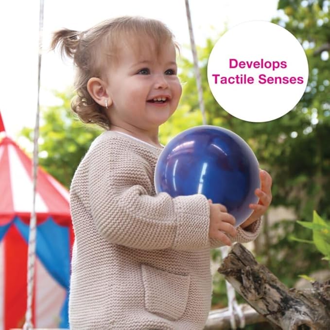 Edushape Incrediball Change-A-Color Sensory Ball - 7" Deflated Color Changing Baby Ball Helps Enhance Gross Motor Skills for Kids