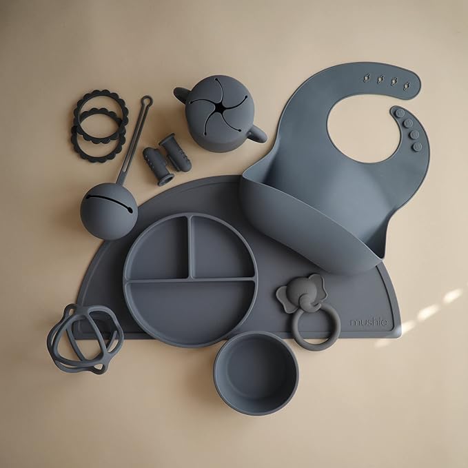 mushie Silicone Pacifier Holder Case (Tradewinds)