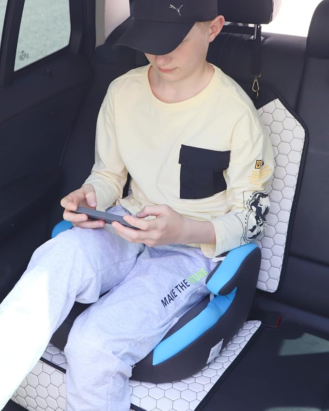 Premium Leather Car Seat Protector for Child Car Seat Cover from Dirt Scratches (2pc White)