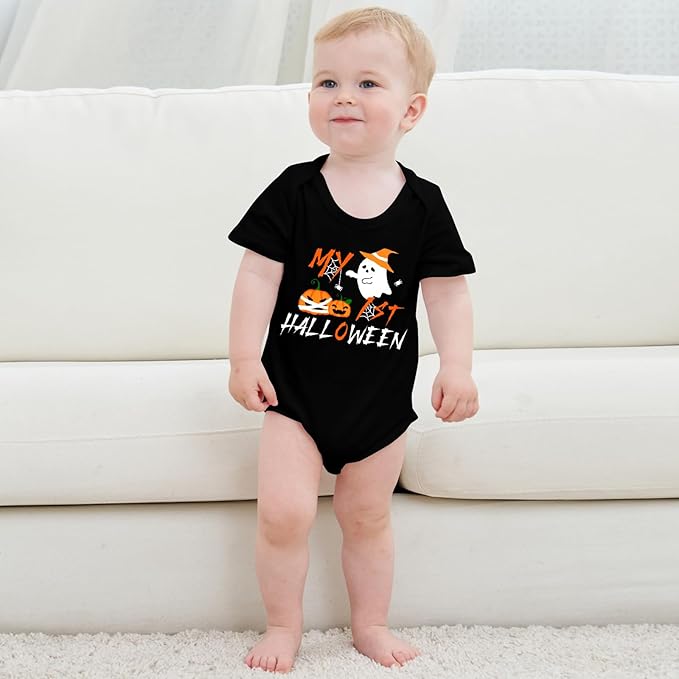 Funnycokid Baby Boys Girls Bodysuit Funny Newborn Romper Short Sleeve Infant Neutral Outfits Jumpsuit 0-12 Months