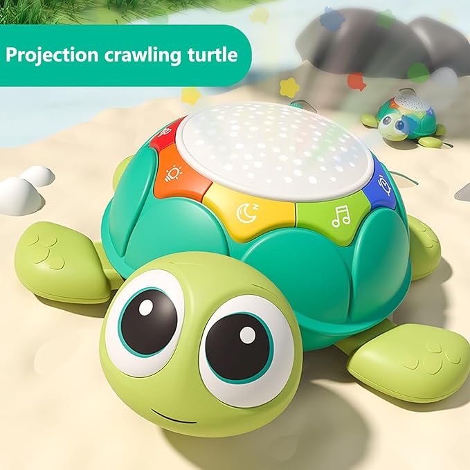 Baby Sleeping toys 6-12 Months, Musical Turtle Crawling Baby Toys, Toys with Light & Sound, Projection toys, Infant Toys 0-3 3-6 6-18 Months Newborn Toys Birthday Toys for 1 2 Year Old Boy Girl