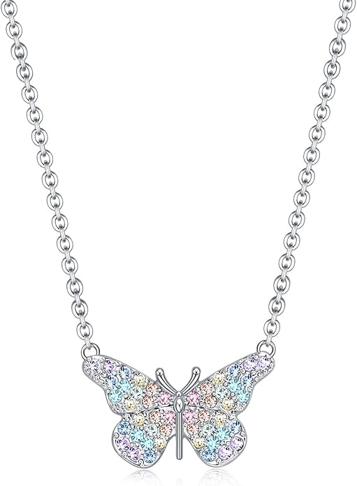 luomart Butterfly Necklace Gifts for Girls Women,Butterfly Pendant Necklaces Jewelry Gift for Butterfly Lovers