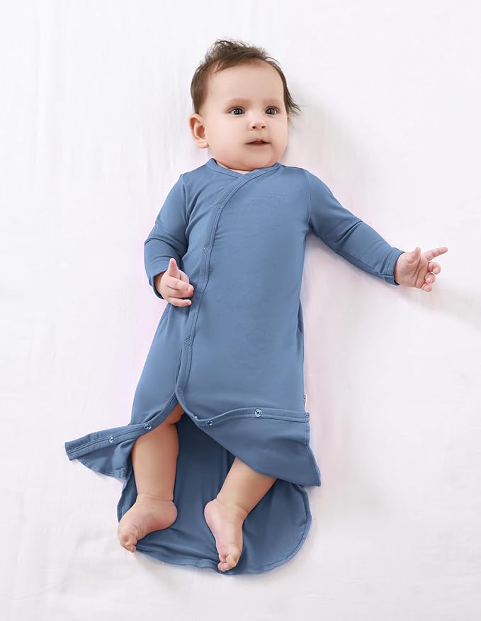 Baby Nightgowns Sleeper Gown Newborn Long Sleeve Pajama Gowns Unisex Viscose from Bamboo Infant Sleepwear