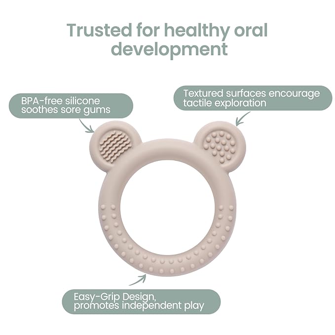 Baby Teething Toys 3-6 Months, Teethers for Babies 6-12 Months, Silicone Teething Ring Toys Easy to Grasp, Teething Relief for Baby Infant Toys, BPA Free