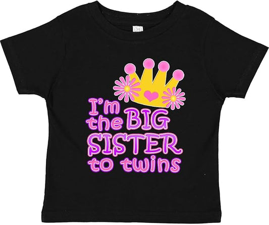 inktastic I'm The Big Sister to Twins. Toddler T-Shirt