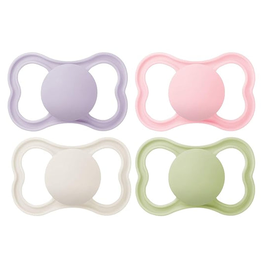 MAM Air Pacifiers, Binky for 16+ Months, BPA-Free Silicone Nipple, Ideal for Sensitive Skin & Breastfed Newborns, Easy to Clean, Developed with Medical Experts, 4 Count (Pack of 1) Binkies