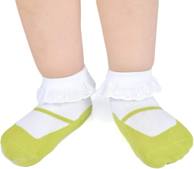 EPEIUS Unisex Baby Girls Boys Non-Slip Socks (Set of 6)