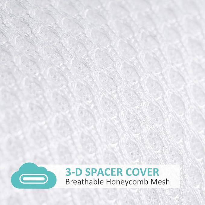 Crib Mattress, Breathe Through Baby Dual-Sided Comfort Memory Foam Toddler Mattress with Washable 3-D Mesh Cover, Fits Standard Full Size Crib and Toddler Bed, 52x27.5x6 inch