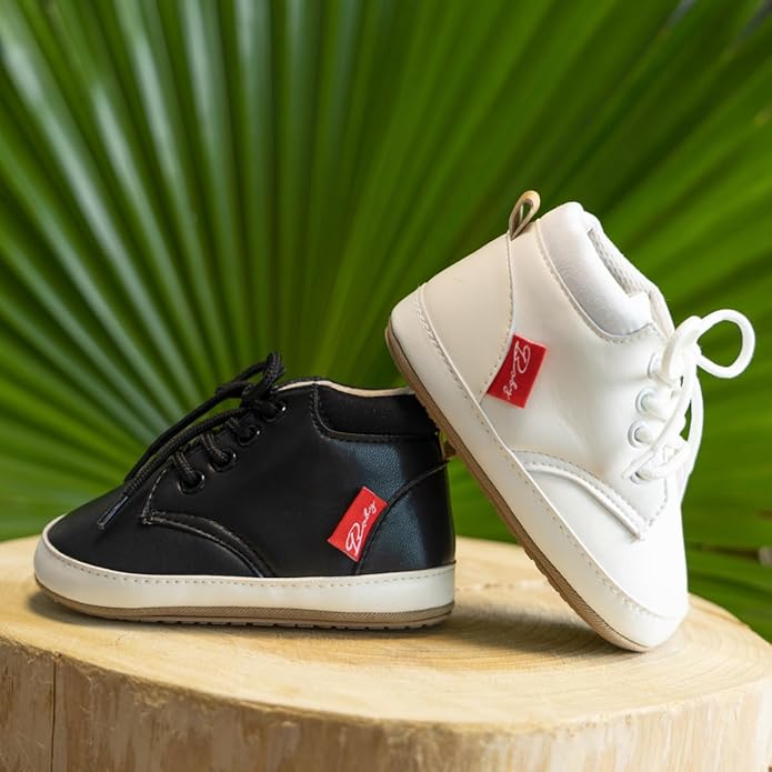 CENCIRILY Baby Boys Girls High Top Sneakers Soft Soles Anti Skid Infant Ankle Shoes Toddler Prewalker First Walking Crib Shoes