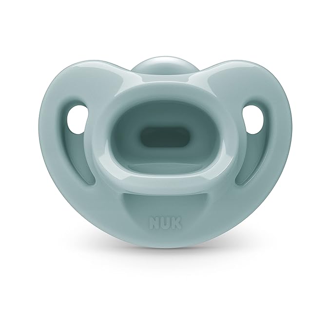 NUK Timeless Comfy Pacifier | 100% Silicone, One-Piece Design | BPA-Free, Gentle on Baby’s Skin | 5-Pack, for 6-18M