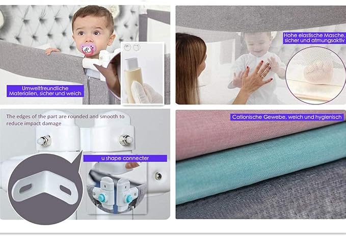 Bed Rail for Toddlers Extra Long Rails for Kids Twin Full Queen King Size Mattress,Baby Toddler Safety Rail Guard with Breathable Fabric for Baby(1 Side 58" L)