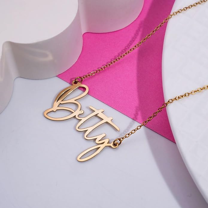 PicturesOnGold.com Custom Name Necklace For Women Personalized Name Necklace in Sterling Silver or Gold Necklace Personalized with any Name or Word