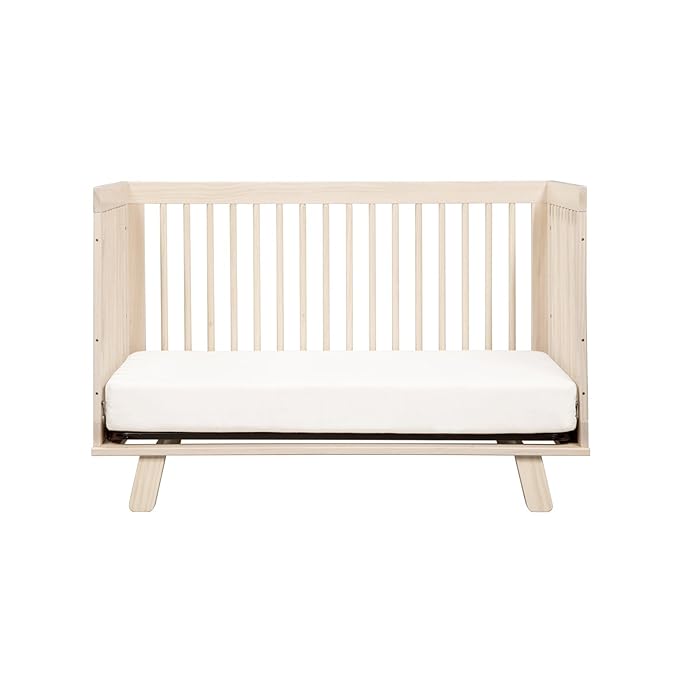 Babyletto Hudson 3-in-1 Convertible Baby Crib - GREENGUARD Gold Certified - Convertible Crib to Toddler Bed and Daybed - Baby Bed with 4 Adjustable Heights - Wooden Crib - Washed Natural