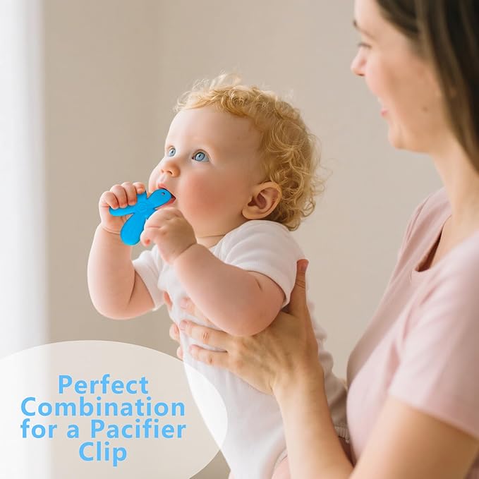 3 Pack Baby Teething Toys for Infants 0-12 Months, BPA Free Silicone Teether Toy, Baby Essentials for Boys Girls, Soft Textured Chew Toys for Teething Relief, Easy to Hold & Clean, Newborn Gifts