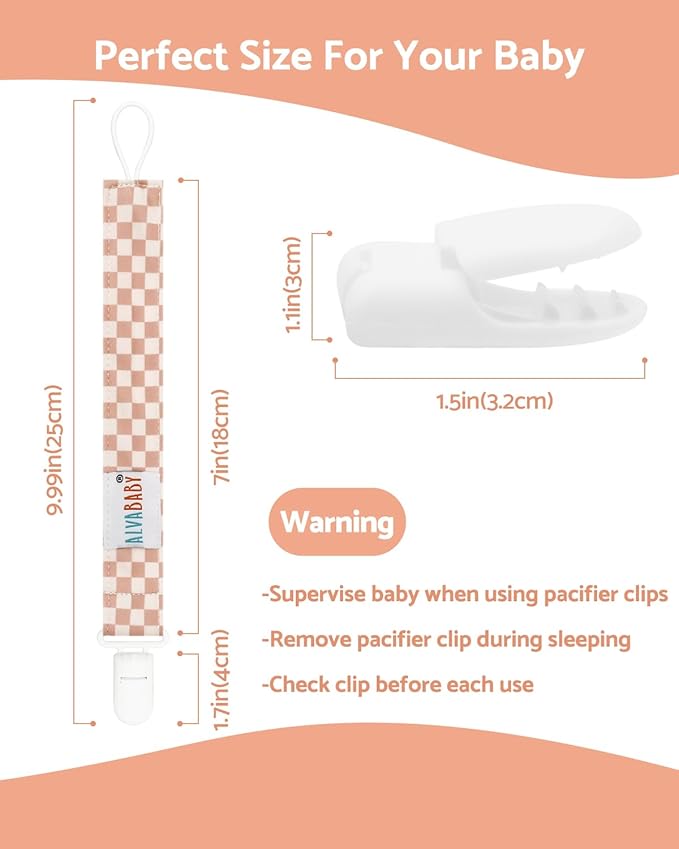 ALVABABY Baby Pacifier Clips for Boys Girls Pacifier Universal Holder Leash Pacifier Clip Binky Holder for Teether Toys Soothie 8 Packs 8DP17