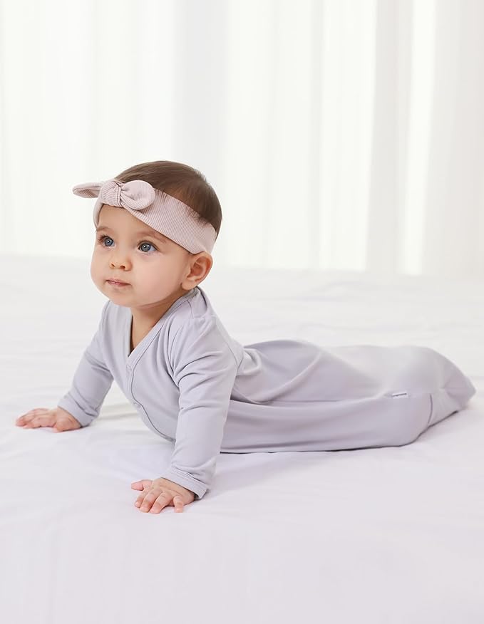 Baby Nightgowns Sleeper Gown Newborn Long Sleeve Pajama Gowns Unisex Viscose from Bamboo Infant Sleepwear