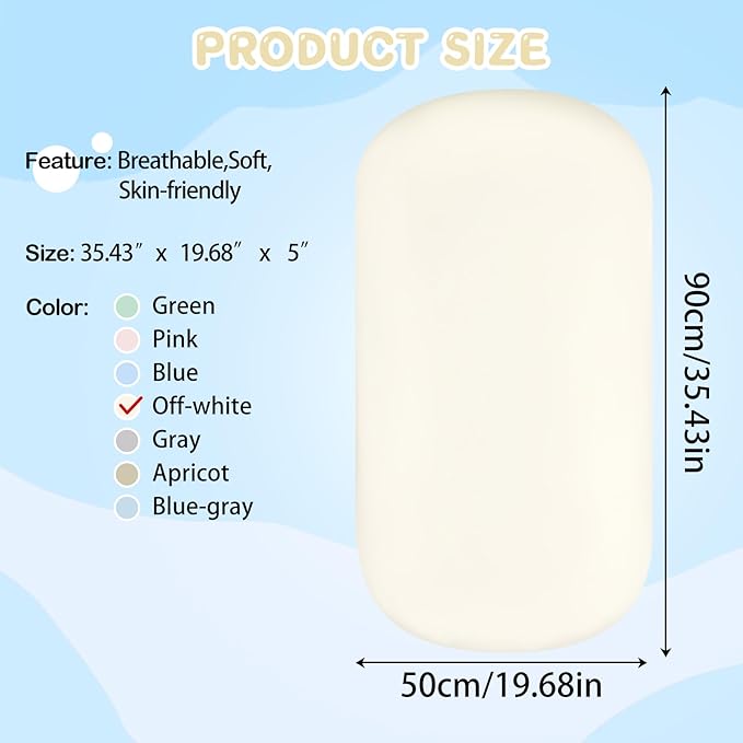 Lucakuins Baby Lounger, Bionic Design Baby Lounger for Newborn 0-24 Months, Soft Organic Cotton Breathable Lounger for Infants (Bluebell)