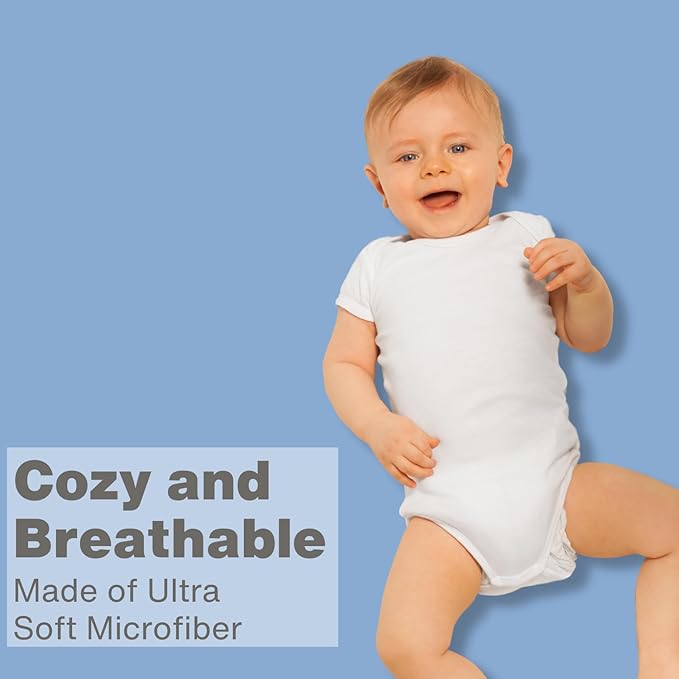 Everyday Kids Fitted Crib Sheet, 100% Soft Breathable Microfiber Baby Sheet, Fits Standard Size Crib Mattress 28in x 52in, Light Blue Nursery Sheet