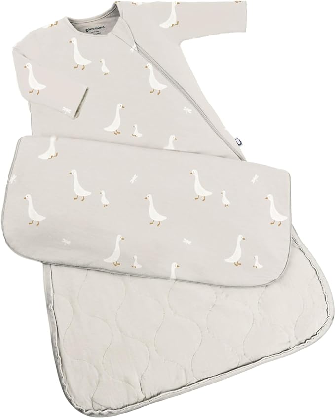 GUNAMUNA Unisex Long-Sleeve Sleep Sack, Wearable Sleep Bag for Babies and Toddlers, Soft Rayon, 1.0 TOG, 3 to 36 Months
