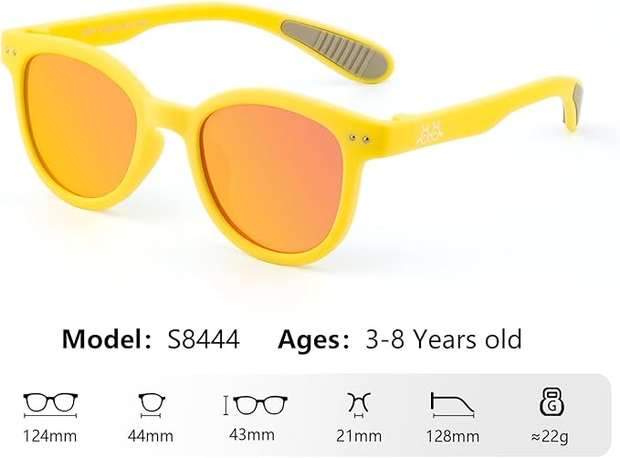 EYEBUDDY Kids Sunglasses for Boys Girls Age 2-8 Polarized UV Protection Toddler Children Sun Glasses Pack of 2