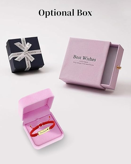 Personalized Baby Bracelet, 18K Gold Plated Custom Name Bracelet, Braided Cord Baby Bracelet Adjustable for Baby Girls and Boys as Birthday Gift Baptism Gift