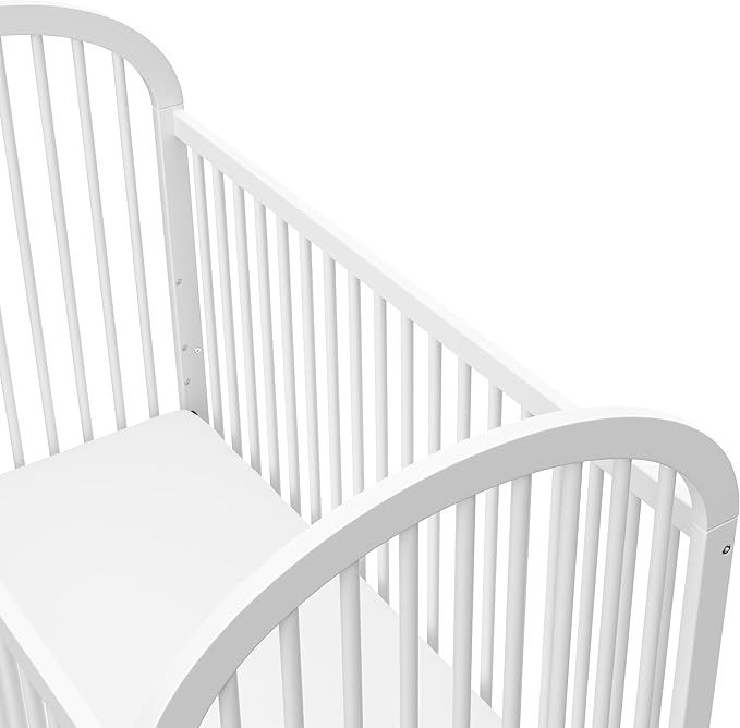 Graco Olivia Convertible Crib (White) – GREENGUARD Gold Certified, 100% Solid Wood, Fits Standard Crib Mattress, Converts to Toddler Bed and Daybed, 4 Adjustable Mattress Heights