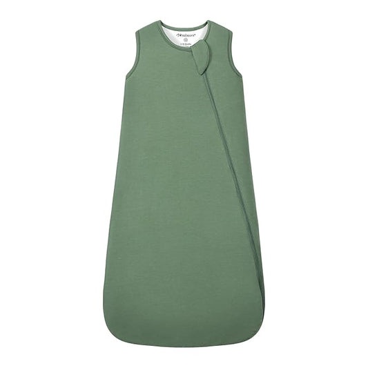 Mosebears Unisex Rayon Made from Bamboo Sleep Sack with 2-Way Zipper,2.5 Tog Baby Winter Sleep Sack (Dark Green,18-36 Months)