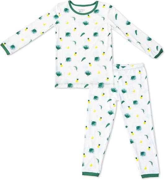 Toddler Pajamas – 95% Bamboo Viscose, 5% Spandex – Soft, Breathable Long-Sleeve Pajama Set for Kids, Sleepwear, Imported