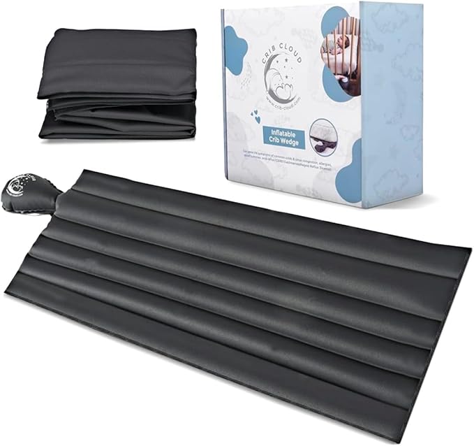 Inflatable Wedge Pillow for Colic Baby Relief– Fully Adjustable Infant Sleeping Wedge to Help with Acid Reflux, GERD, Allergies, and Nasal Congestion