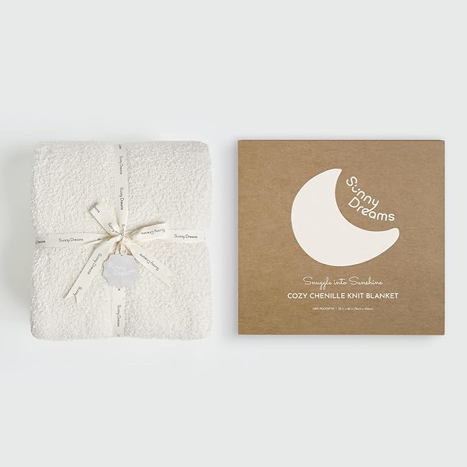 EVERGRACE Soft Plush Baby Blanket for Boys Girls, Double-Sided Fleece Fuzzy Toddler Nursery Blanket Lightweight Warm Cozy Throw Blanket for Baby Crib, Couch, Bed, Ivory White, 50"x60"