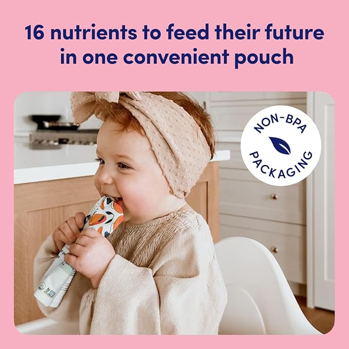 Cerebelly Baby Food Pouches – Organic Veggie Purees for Toddlers | No Added Sugar, Fiber, Non-GMO | Blended Toddler Pouches | 4 Ounce BPA-Free Pouch | Spinach Apple Sweet Potato | 6 Count