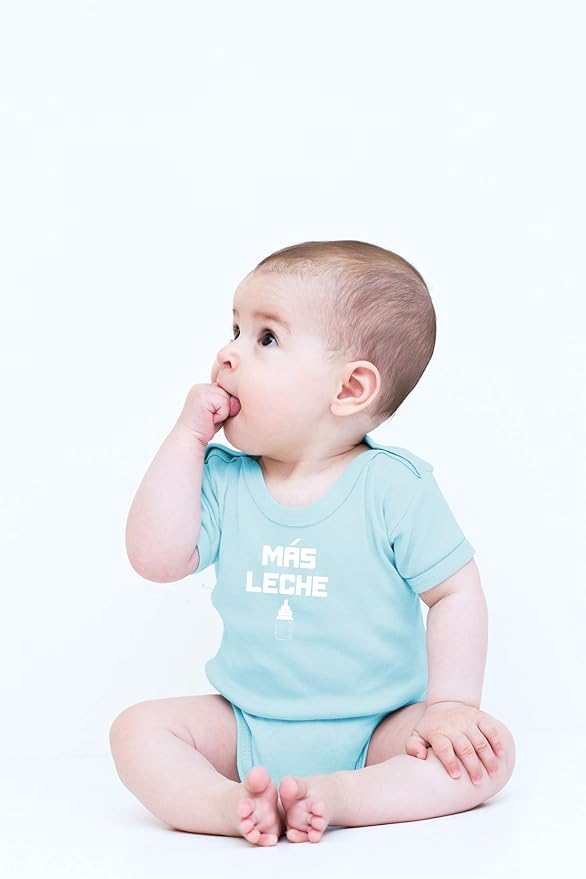 CBTwear Mas Leche - Baby Clothes - Funny Newborn Bodysuit Outfits for Boys and Girls