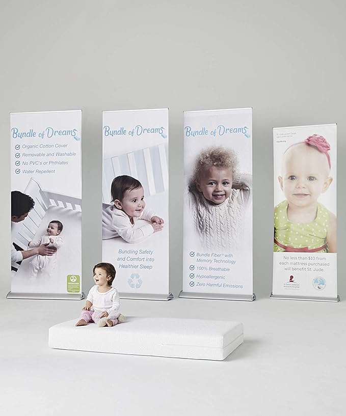 Bundle of Dreams Classic 2-Stage Crib & Toddler Bed Mattress, 100% Breathable, Organic Cotton Cover, Edge Support, Hypoallergenic, Eco-Friendly