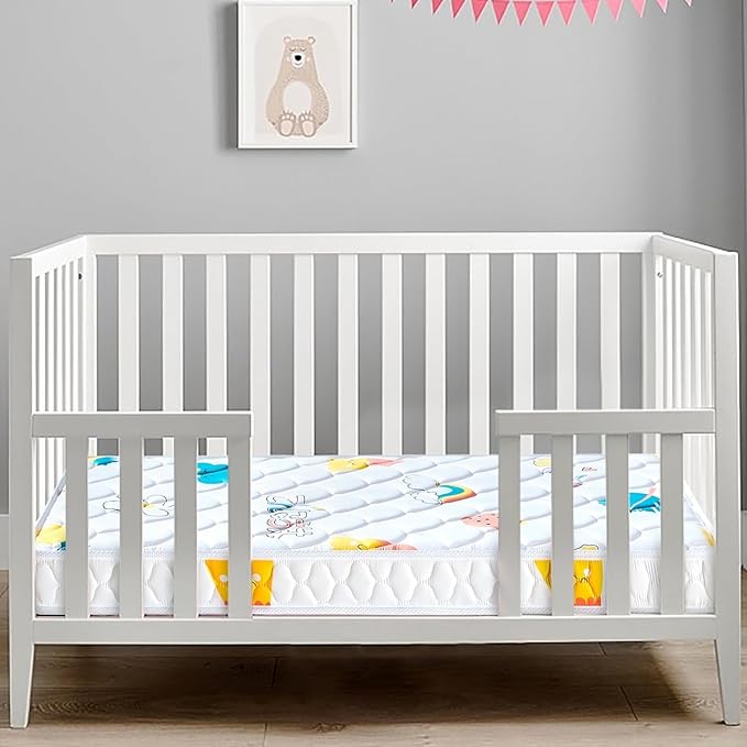 Premium Dual-Sided Baby Crib Mattress and Toddler Mattress - 52" x 27.6" x 5" - Breathable - Firm Soft - Fits Standard Cribs and Toddler Beds