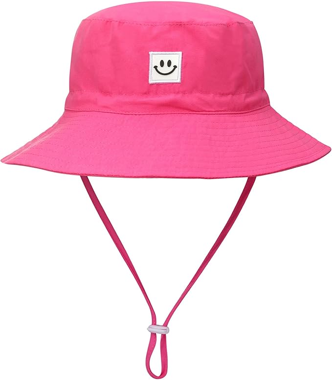 MaxNova Baby Sun Hat Smile Face UPF 50+ Toddler Bucket Hat for Boys Girls 0-7 Years