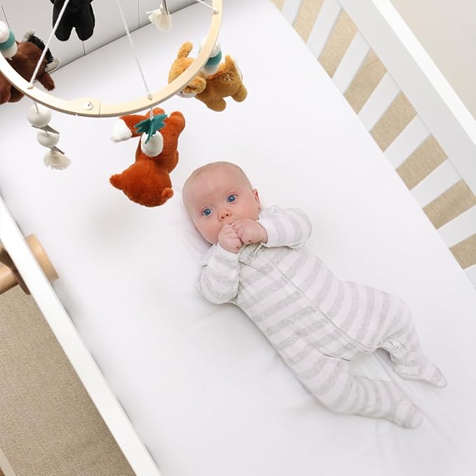 The Peanutshell Crib Mobile for Boys or Girls - Wooden Musical Baby Crib Mobile with 12 Lullabies, Western Woods Baby Western Woods Nursery Decor