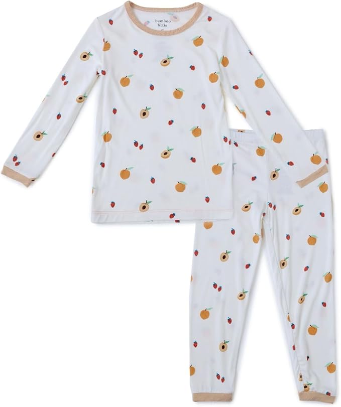 Toddler Pajamas – 95% Bamboo Viscose, 5% Spandex – Soft, Breathable Long-Sleeve Pajama Set for Kids, Sleepwear, Imported